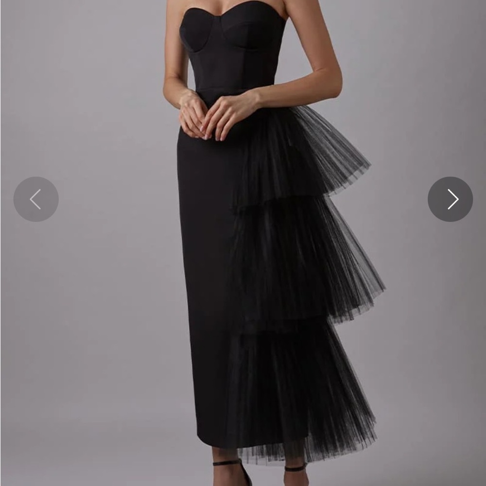 Black midi dress